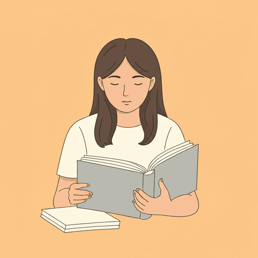 Student studying with books and laptop